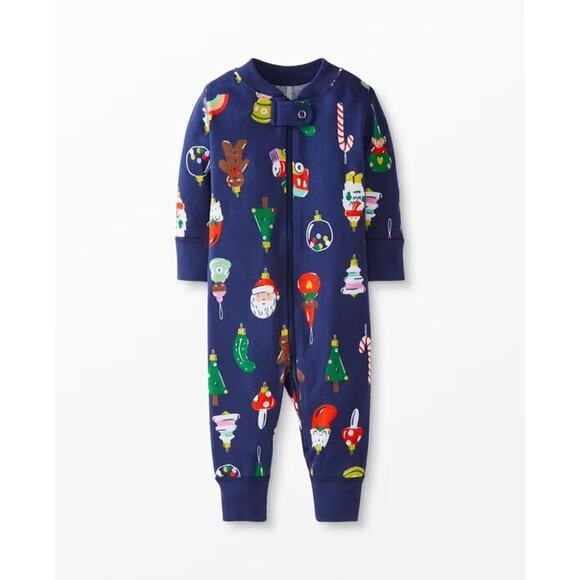 Hanna Andersson Heirloom Ornaments Baby Zip Sleeper Size 0-3 Months Organic Cott - Picture 1 of 4